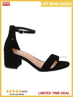 Faux Nubuck Ankle Strap Block Heel Sandals for Wedding Party Prom